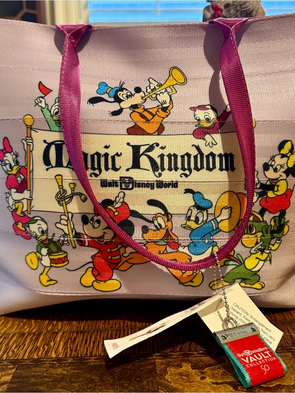 2022 Harveys Disney Parks Magic Kingdom Map Seatbelt Tote from Vault 50th